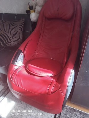 Fotoliu masaj Komoder original -relaxare totala acasa, rosu elegant - imagine 2