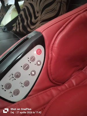 Fotoliu masaj Komoder original -relaxare totala acasa, rosu elegant - imagine 3