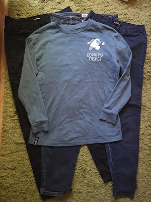  Set 1 bluza Among Us si 3 perechi pantaloni 12-13 ani  158 cm