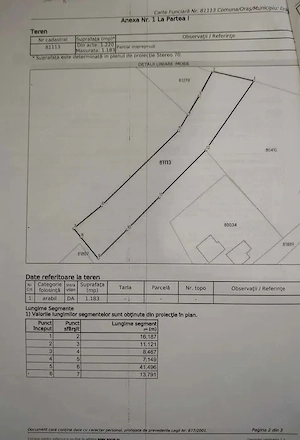 Teren intravilan 1183 mp   Com. Drăganu)  Pădure, liniște, acces DN7 | Autorizație + proiect casă - imagine 2