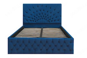 Pat dublu tapitat 180x200 + saltea inclusa