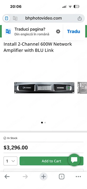 Amplificator Crown dci 2 600n blue link cu procesor sunet( dynacord , fbt,rcf) - imagine 4