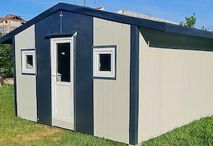 Casa mobila,casuta gradina,containere de locuit,casa din panouri sandwich,16mp(4m x4m),2800euro