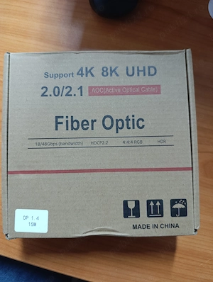 Cablu 15m DisplayPort-DisplayPort, 8K Fiber Optic