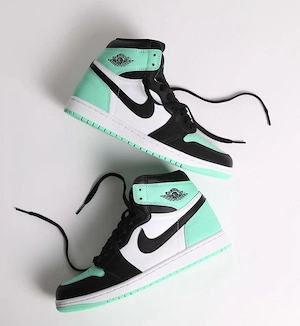 Pantofi Sport Air Jordan 1 High Green Glow- 100% originali