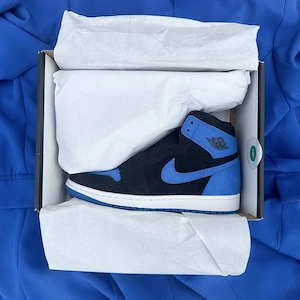 Pantofi Sport Air Jordan 1 High Reimagined Royal Blue 100% originali - imagine 3