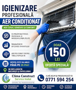 Igienizare Profesională Aer Condiționat 150 lei