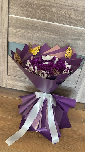Buchet handmade satin