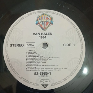 disc vinyl Van Halen