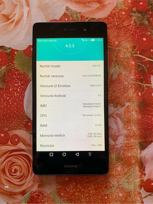 Vand tel huawei dual sim cu folia de sticla pe ecran semnal 4G - imagine 3