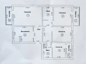 4 camere, 2 băi, 3 balcoane, 85 mp, zona Aradului - imagine 9