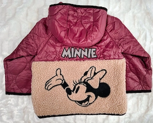 Geacă ZARA fata cu gluga impermeabila 4-5 ani (110 cm) NOUĂ Disney Minnie Mouse - imagine 3