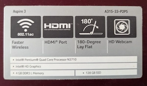 Vând Acer Aspire 3 Upgrade 8GB RAM 