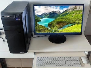 Sistem PC Complet Ryzen 3 + Monitor 24 inch + SSD + Windows 11 - IDEAL SCOALA   GAMING + FACT + GARA