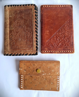 3 portofele vechi   vintage, din piele