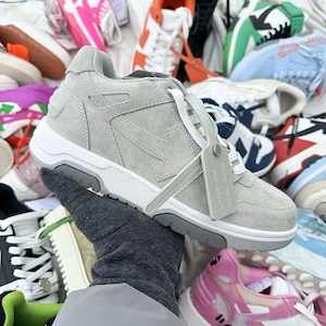 Pantofi Sport Off-White Out of Office Suede Grey Gri-Bej - 100 % Originali