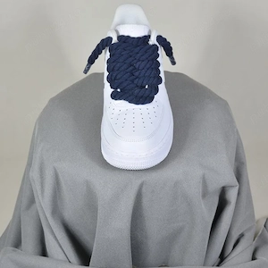 Pantofi Sport Air Force 1 Low Custom Rope Laces Navy Blue Original