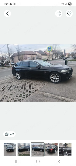 BMW 520d F11 2011   distribuție + volantă schimbate, M interior, - imagine 4