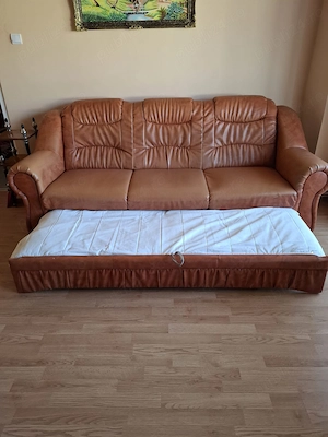 Canapea extensibila din piele - imagine 2