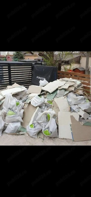 Ridicăm moloz defrișări Ridic orice tip de deseuri din gospodarii si de pe santier, resturi, rezulta