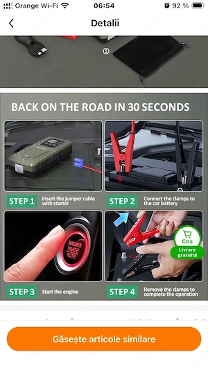 Vând kit NOU NEFOLOSIT, starter tip Baterie externă - imagine 2