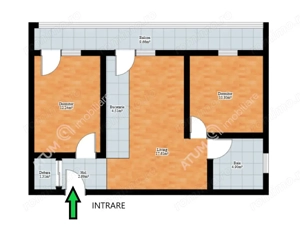 Apartament 3 camere balcon loc parcare in zona Doamna Stanca din Sibiu - imagine 7