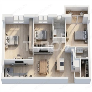 COMISION 0% Apartament de vanzare 4 camere 98mp 2 bai parcare Lupeni