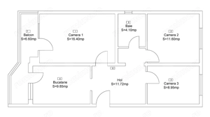 Apartament 3 camere decomandat, balcon, parcare, zona Calvaria Mănăștur - imagine 19