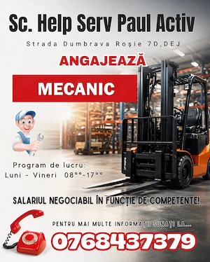 Serivce stivuitoare. Angajam mecanic