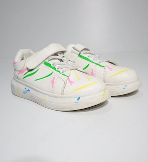  Sneakers Copii "Paint Splash" Style - Mărimea 34 interior 21 cm