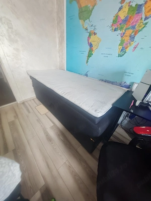 2 Paturi 90x200 cm - cu spatiu depozitare