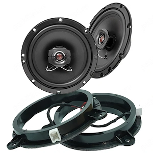 Pachet difuzoare auto coaxiale Bass Habit R165 16.5cm 60W cu inele