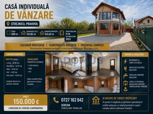 Casă P+M | Strejnicu | Teren 400 m² | An 2022 | 150.000€ | Comision 0%