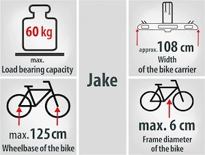 Suport 2 biciclete cu prindere pe carlig - imagine 5