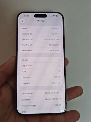 iphone 15pro Max 256gb -94% bateriea ca nou - imagine 4