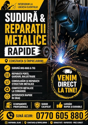 Servicii de reparații și confecții metalice în Constanța