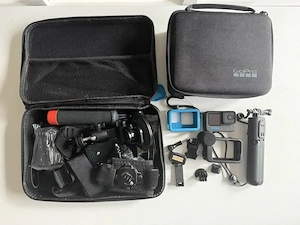Go Pro 12 Creator Edition kit complet + kit accesorii (apa, bike, moto) + card memorie 
