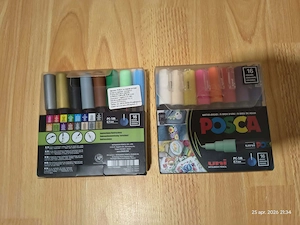 Set Markere UNI PC-1M POSCA 0.7 mm, set 16 culori,(Super Ofertă).