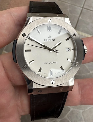 Hublot Classic Fusion Bang 45 mm White JJF A2892 Fabricat 1:1 ca originalul