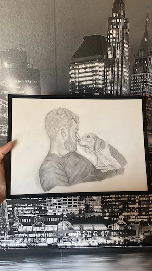 Portrete la comandă după fotografie | Desen în creion | Cadou personalizat