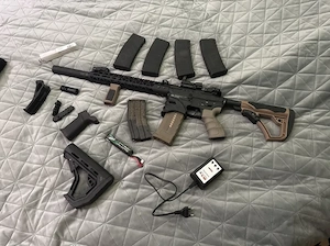 Set Airsoft, bine intretinut si modificat.