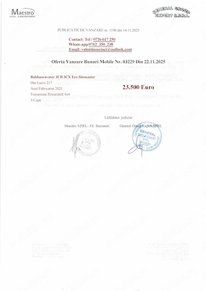 JCB 3CX Eco Sitemaster 220 Ore   Unic proprietar - imagine 9