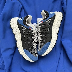 Pantofi Sport Versace Trigreca Black-Blue Baroc Motif- 100% originali