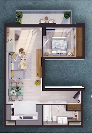 PF Vand apartament 2 camere Elite City