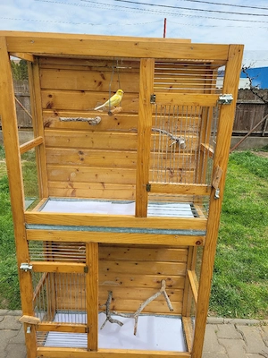 Voliera lemn si sticla - imagine 2