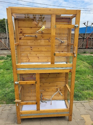 Voliera lemn si sticla - imagine 3