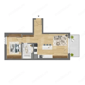COMISION 0 / Apartament 2 camere semifinisat / Bloc Nou / Citius Residence - imagine 2