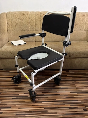 Scaun Toaletă și Duș 2-în-1 din Aluminiu (Max. 150 kg)   Stare Excelentă