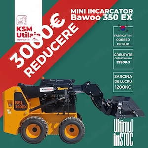 PREȚ REDUS! Mini Încărcător Telescopic Bawoo 350 EX | Ridicare la 4 metri | Motor Cummins 74 CP