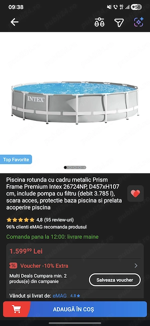 Piscina supraterana noua